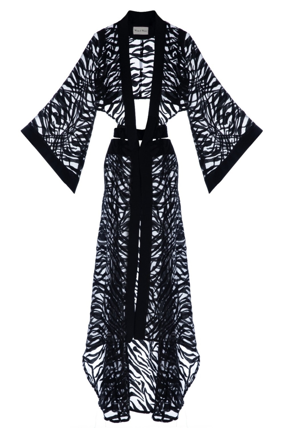 Sevilla Transparent Kimono Black Dress